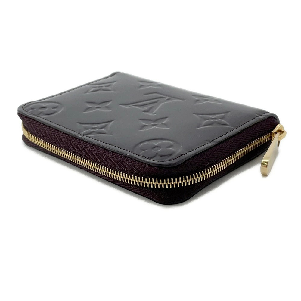 Louis Vuitton Monogram Vernis Zippy Case WALLET Coin Brown